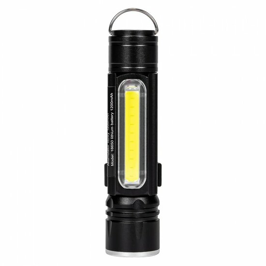 tactical led zaklamp 300 lumen - oplaadbare looplamp - werklamp - zaklamp - kmr