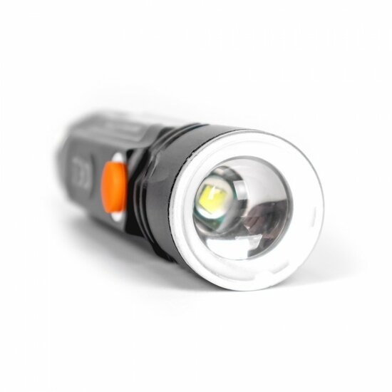 tactical led zaklamp 300 lumen - oplaadbare looplamp - werklamp - zaklamp - kmr
