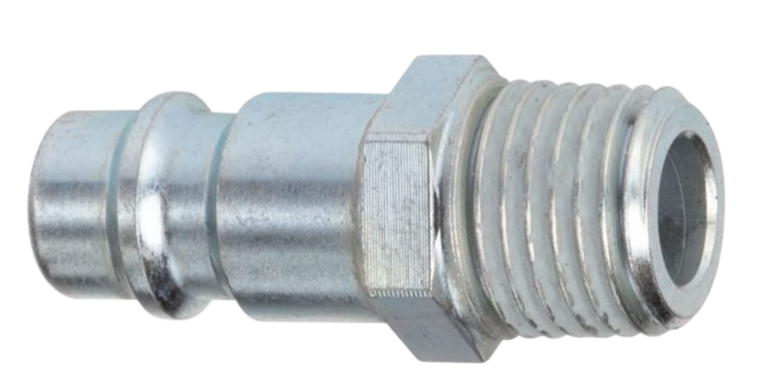 euro insteeknippel - 1/2 duims - uitwendig draad - nikkel - mannelijk