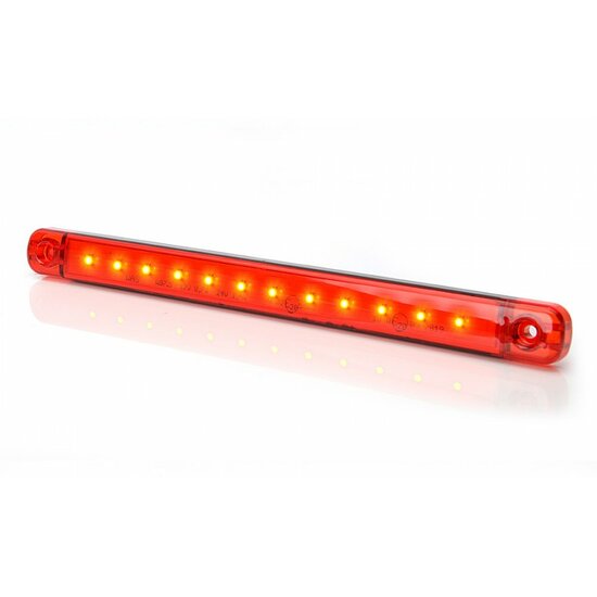 led zijmarkeringslamp universeel rood 12x led - contourlamp - zijlamp - led breedtelamp