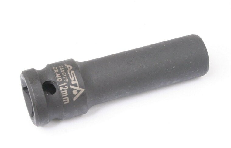 twaalfkant verlengde krachtdop - 12 mm - 1/2 duims aansluiting - slagdop - impact dop - rateldop - asta