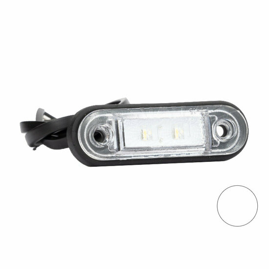 led zijmarkeringslamp universeel wit 2x led - led contourlamp - zij lamp - breedtelamp
