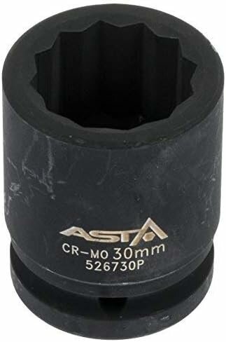 twaalfkant krachtdop - 30 mm - 3/4 duims aansluiting - slagdop - impact dop - rateldop - asta