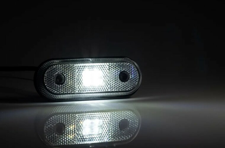 led zijmarkeringslamp universeel wit 4x led - contourlamp - zijlamp - led breedtelamp