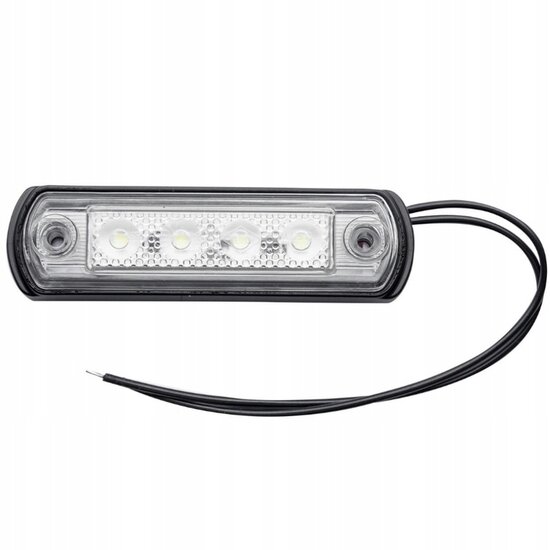 led zijmarkeringslamp universeel wit 4x led - contourlamp -  led zij lamp - breedtelamp