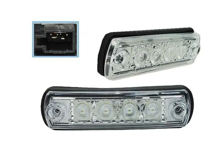 led zijmarkeringslamp universeel wit 4x led - led contourlamp - led zijlamp - breedtelamp