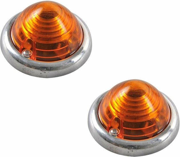 zijmarkeringslamp universeel oranje 2 stuks 12/24 volt - contourlamp - zij lamp - breedtelamp