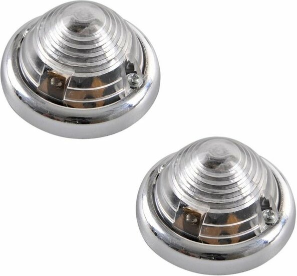 zijmarkeringslamp universeel 2 stuks wit 12/24 volt - contourlamp - zij lamp - breedtelamp