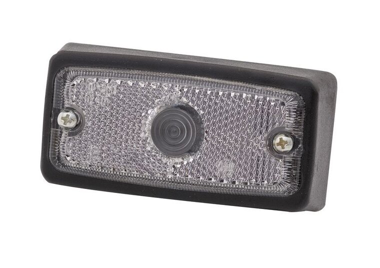 zijmarkeringslamp universeel wit 12/24 volt - zij lamp - contourlamp - breedtelamp