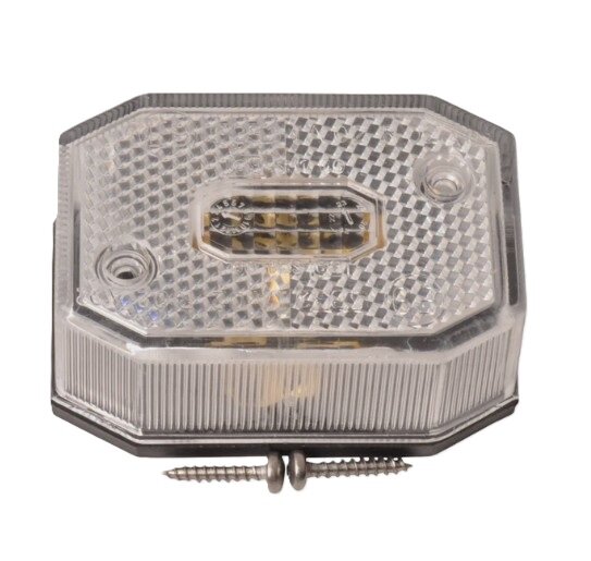 zijmarkeringslamp universeel wit 12/24 volt - contourlamp - zijlamp - breedtelamp 