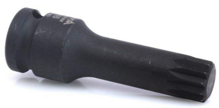 m16 twaalfkant spline dop uitwendig - 78 mm - 1/2 duims aansluiting - veeltanddop - meertanddop - spline bit - asta