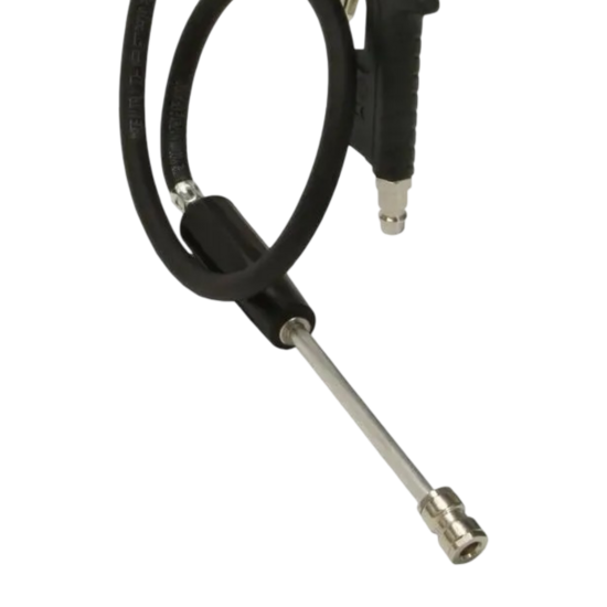 bandenpomp - inclusief pompstok - bandenspanningsmeter - 1/4 duims aansluiting - 12bar