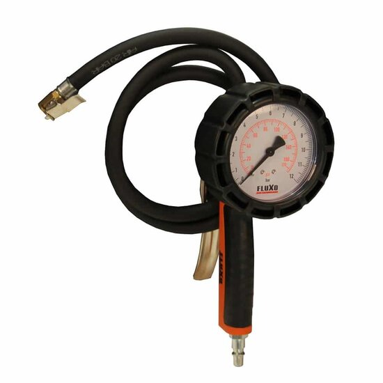 professionele bandenpomp - bandenspanningsmeter - 12 bar - 1 meter lange vulslang - banden pomp