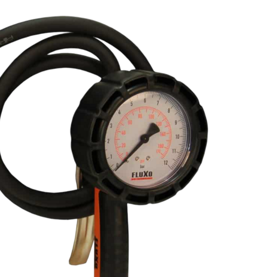 professionele bandenpomp - bandenspanningsmeter - 12 bar - 1 meter lange vulslang - banden pomp