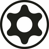 torxdop t45 - 1/2 duims aansluiting - 55 mm - met doorlopende boring - torx socket - torx bit - seneca