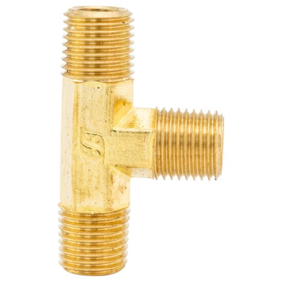 luchtkoppeling 1/4 duims buitendraad - t-knelkoppeling - t-stuk koppeling - perslucht koppeling - asta