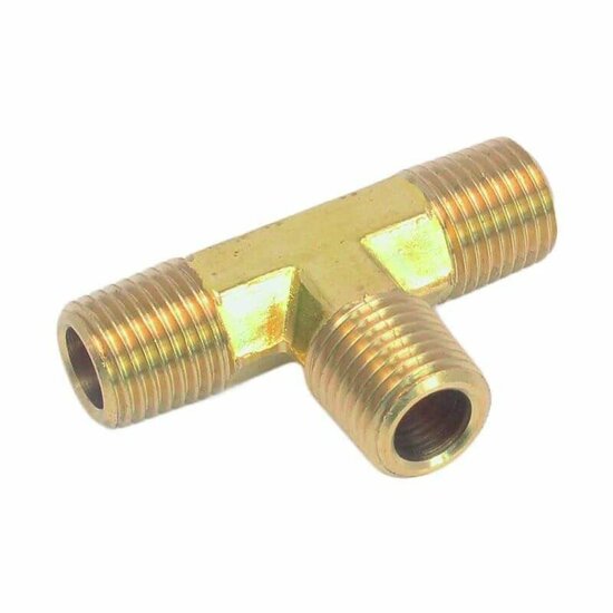 luchtkoppeling 1/2 duims buitendraad - t-knelkoppeling - t-stuk koppeling - perslucht koppeling - asta