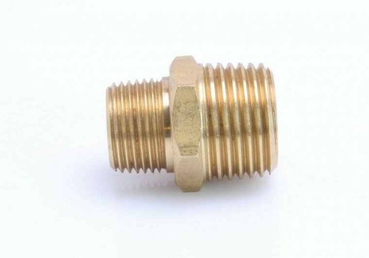 messing verloopstuk luchtkoppeling - 3/8&#039;&#039; naar 1/4&#039;&#039; - verloopnippel - luchtnippel - asta