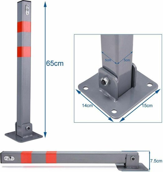 parkeerpaal klapbaar - parkeerstop met slot - parkeer stop paal - parkeerblokkade
