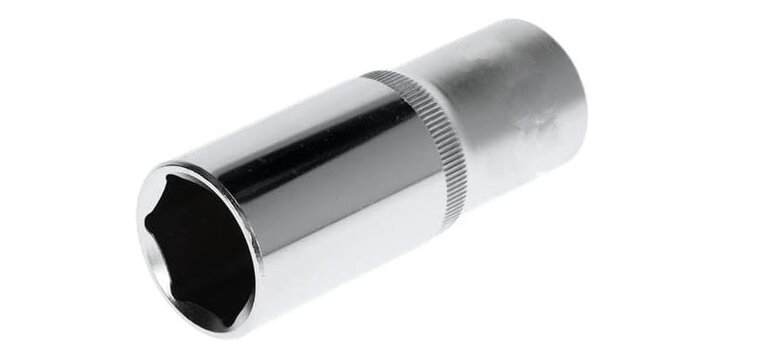 zeskantdop lang 11/16 inch - 1/2 duims aansluiting - verlengde dop - verleng dop - diepe dop - normex