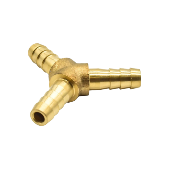 pneumatisch t-stuk verbindingskoppeling &ndash; messing slangkoppeling &ndash; 8 mm &ndash; luchtslang splitter