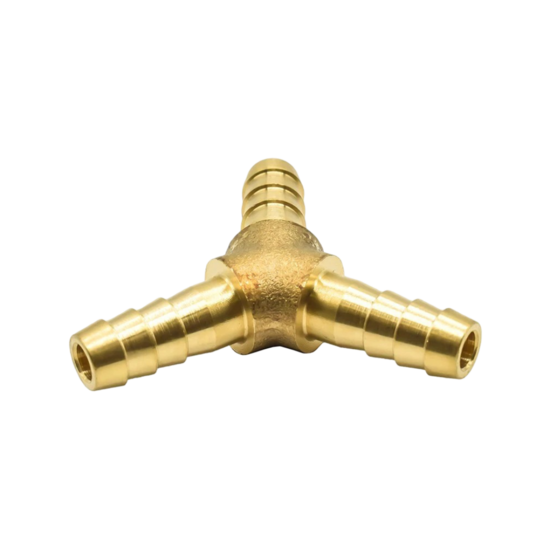 pneumatisch t-stuk verbindingskoppeling &ndash; messing slangkoppeling &ndash; 8 mm &ndash; luchtslang splitter