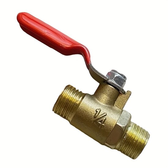 pneumatische kraan - kogelkraan - 1/4 duims - handmatige lucht klep - kogel kraan - geko