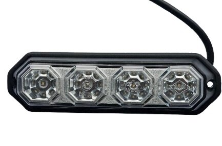 led stroboscooplamp wit 12/24 volt - waarschuwingslamp - zwaailicht - horpol