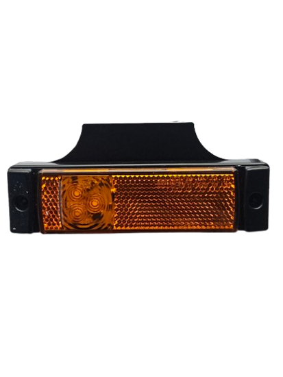 led zijmarkeringslamp inclusief houder universeel oranje 3x led - contourlamp - led zijlamp - led breedtelamp