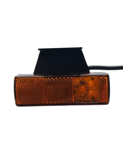 led zijmarkeringslamp met houder universeel oranje 3x led - contourlamp - zijlamp - breedtelamp