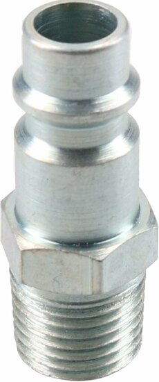 euro insteeknippel - 1/4 duims - uitwendig draad - nikkel - mannelijk