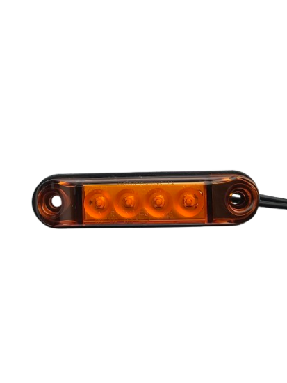 led zijmarkeringslamp universeel oranje 4x led - contourlamp - zijlamp - breedtelamp