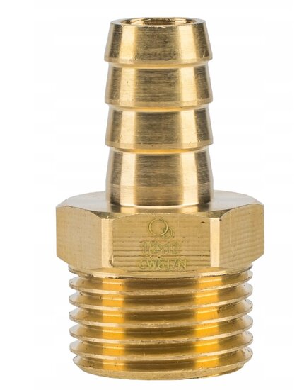 slangpilaar tule 9mm - 1/2 duims - uitwendig draad - slang pilaar - slangaansluiting - asta