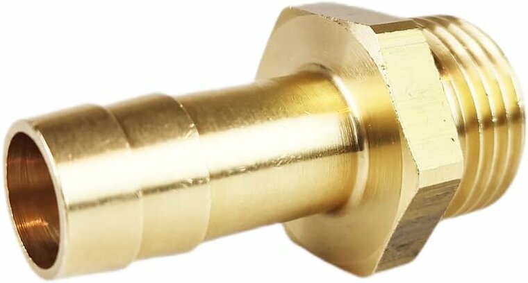 slangpilaar tule - 6mm - 1/4 duims - uitwendig draad - slang pilaar - mannelijk