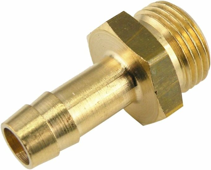 slangpilaar tule - 6mm - 1/4 duims - uitwendig draad - slang pilaar - mannelijk