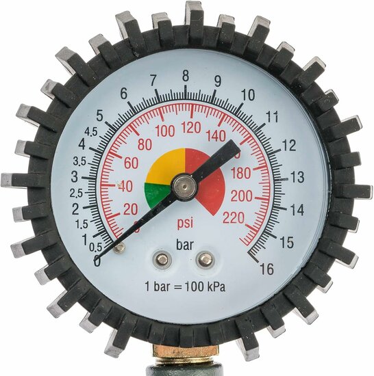 bandenpomp - luchtpomp - 1/4 duims inlaat - bandenspanningsmeter - 400mm slang - banden pomp - lucht pomp