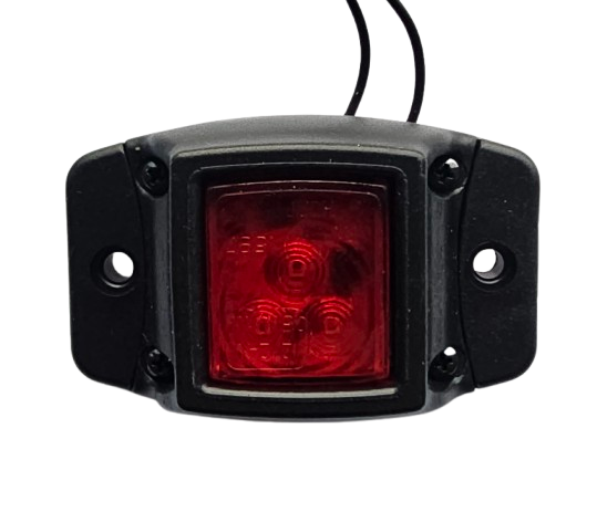 led zijmarkeringslamp universeel rood 3x led - contourlamp - led zijlamp - led breedtelamp - horpol