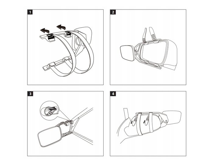 aanhangwagen spiegel 190x135mm - zijspiegel - autospiegel - breedte spiegel