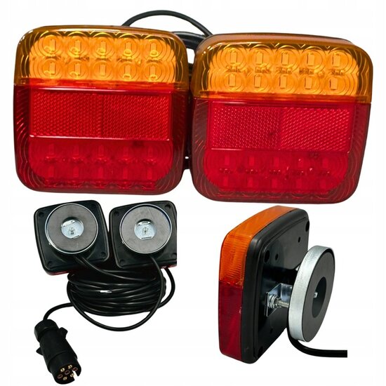 led verlichting set magnetisch - 7 polig - 7,5m + 2,5m - 26x led per lamp - led verlichting - verlichting set - led achterlicht