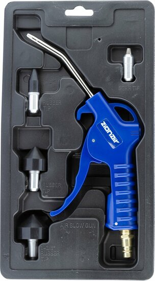 blaaspistool set - 5 delig - luchtspuit - afblaas pistool kunststof - 1/4 duims aansluiting - zionair