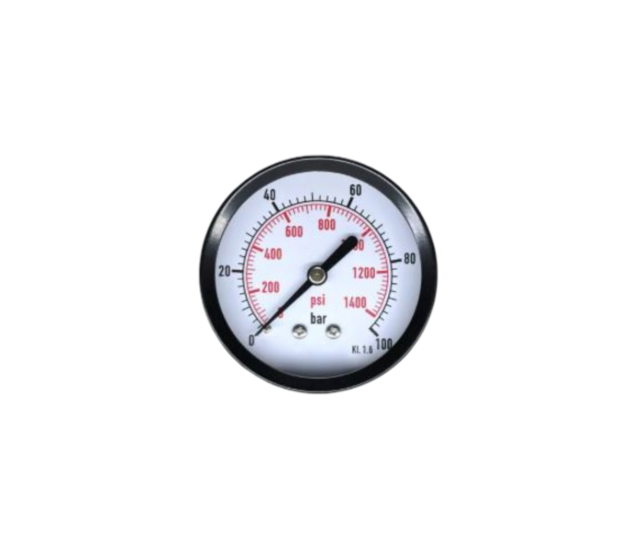 drukmeter horizontaal - 63 mm - manometer 3/8&#039;&#039; aansluiting - mano meter voor drukregelaar