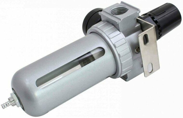 drukregelaar met filter - 1/2 duims - max druk 10 bar - compressor regelaar - satra