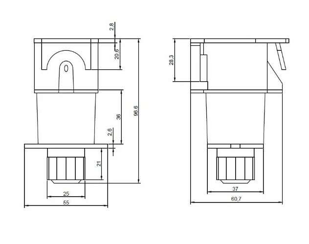 7 polig contrastekker 12 volt - contra stekker - stekker - zwevende stekkerdoos