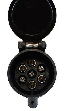 7 polig contrastekker 12 volt - contra stekker - stekker - zwevende stekkerdoos