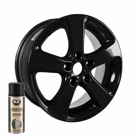 k2 spuitlak zwart 400 ml - coating -  laklaag - beschermlaag - verflaag - afwerklaag