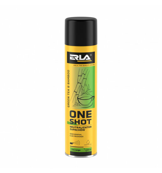 erla one shot green tea en bamboo 600 ml - geurneutralisator - luchtverfrisser - geurverfrisser - geurspuit