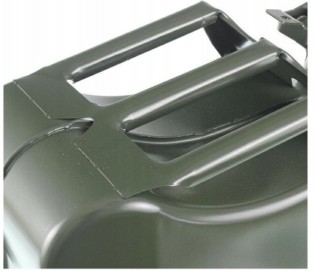 stalen jerrycan 20 liter - brandstofkan - vloeistofkan - vloeistoftank - metalen kan - benzine kan