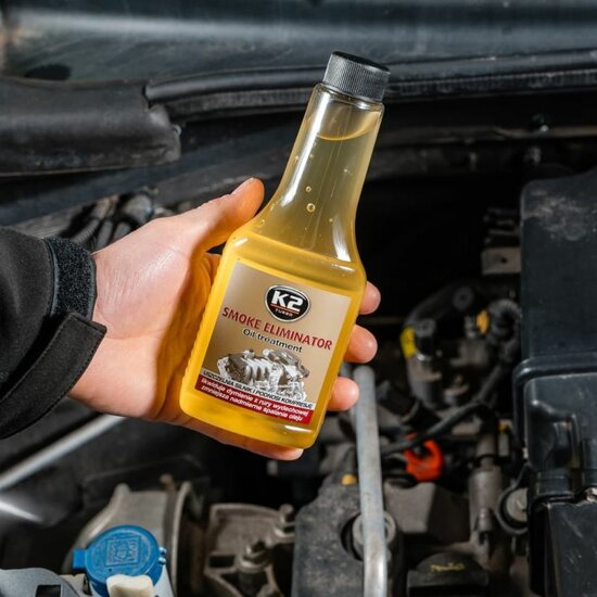 k2 smoke eliminator 355 ml &ndash; olieverbruik verminderaar &ndash; rookverminderaar &ndash; motoradditief &ndash; olie ad