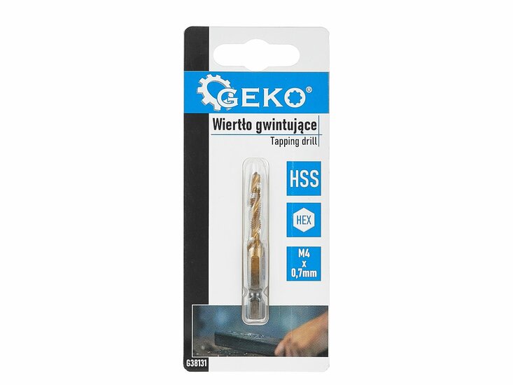 hss boor tap m4 x 0,7mm - tapboor - boor - tap - geko