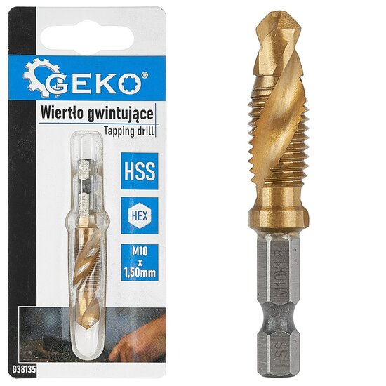 hss boor tap m10 x 1,5mm - tapboor - boor - tap - geko
